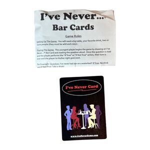I've Never... Bar Cards The Outrageous Drinking Game Of Hidden Secrets Card Game